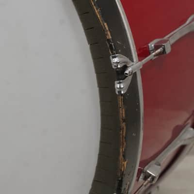 Ludwig 26x14 Convereted Marching Bass Drum - Red image 6