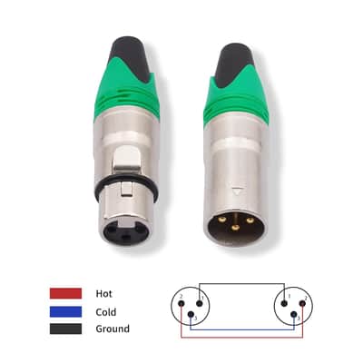 12-Piece 3 Pin Xlr Solder Type Connector - 6 Male And 6 Female Plug Connector,Microphone Audio Socket, Zinc Alloy Shell,Copper Needle Gold Plated Connector High Conductivity image 2