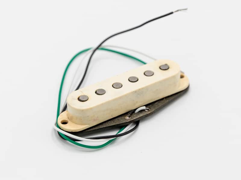 1979 Fender Stratocaster Pickup Vintage Gray Bobbin Single Coil w/ Cover image 1