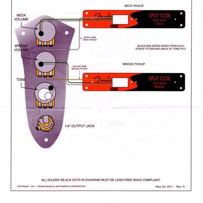 Fender SUPER55 SPLIT COIL JAZZ BASS PICKUP SET, staggered - 2010s image 5