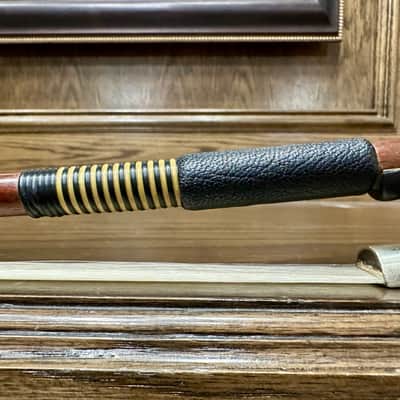 German Unstamped 3/4 French-style Pernambuco Bass Bow circa 1900 image 2