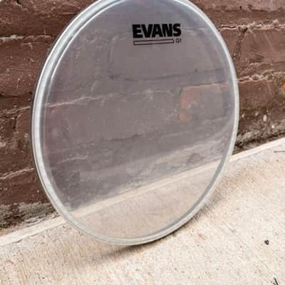 Evans Used Clear Drum Heads 16" Hydraulic Red, 12" Hydraulic Red, 12" Clear and 10" Clear Respectively image 6