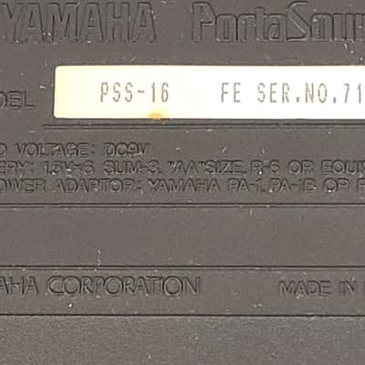 Yamaha PortaSound PSS-16 Keyboard Synthesizer 37 Mini Keys Tested W/ Original Power Supply image 12