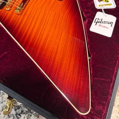 Video! 2016 Gibson Custom Shop Crimson Division Ultima '58 Explorer Custom w/ Flame Inlay on Neck,Flame Top and Binding image 5