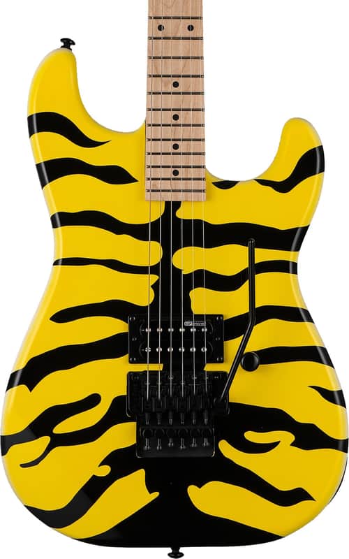 ESP LTD GL-200MT George Lynch Signature M1 Electric Guitar, Yellow w/ Tiger Graphic image 1