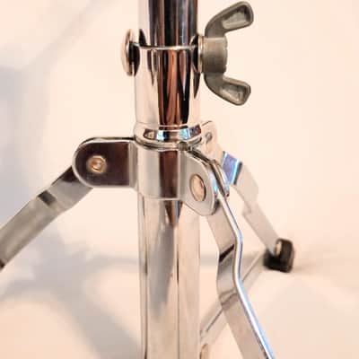 UNMARKED LOW BOY SNARE STAND ADJUSTS 18-21"- CHROME- FREE SHIP TO C-USA! image 5