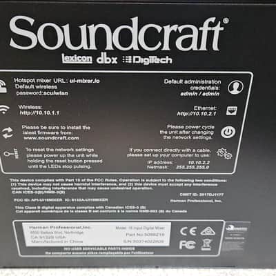 Soundcraft Ui-16 Rackmount 16-Channel Digital Mixer with WiFi Router 2010s - Blue/Silver image 7