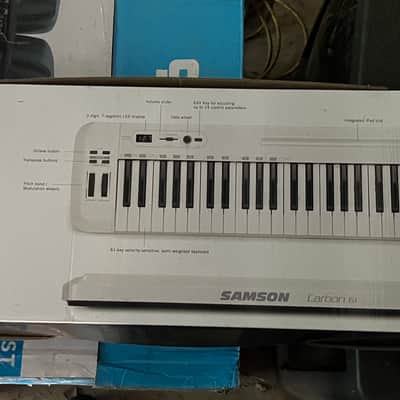 Samson Carbon 61 USB MIDI Keyboard Conroller 2010s - White image 3