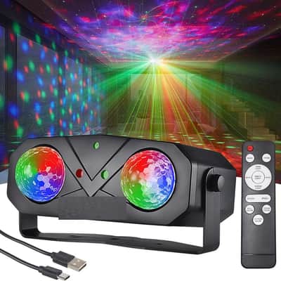 Party Disco DJ Light, 5-in-1 LED Stage Light Ocean Star Projector Music Sound with Remote Control for Parties Birthday Christmas Gift Wedding KTV Bar Club Home Room Decor Lighting image 1
