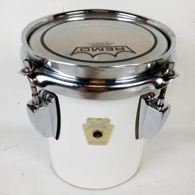 Ludwig 7.5x9x6"White Cortex Power Cut Monroe Keystone Marching Trio Tom Drum USA image 1