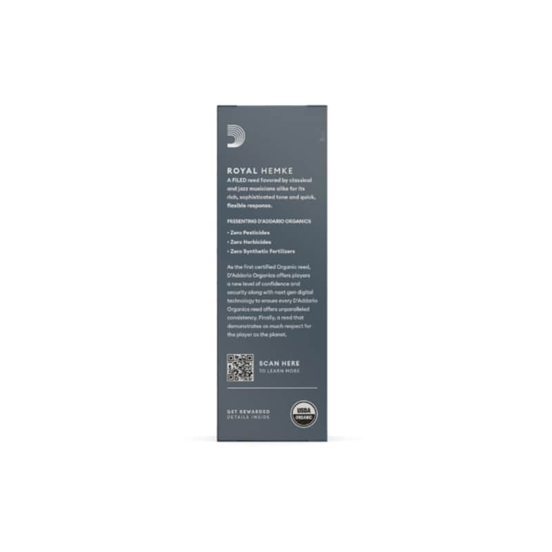 D'Addario Woodwinds Royal Hemke Organic Tenor 2,5 - Reed for Tenor Saxophones image 1