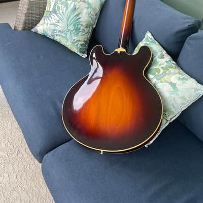 Eastman T186MX semi hollow sunburst with case solid maple top solid mahogany b&s image 8