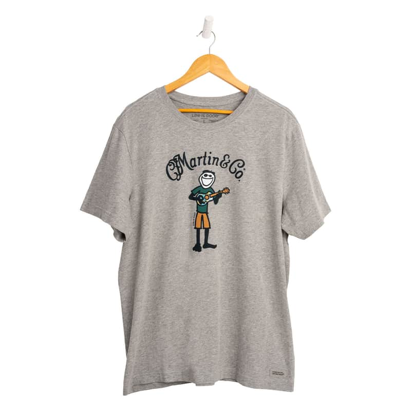 Martin Guitars Life is Good, Ukulele Logo Tee Shirt, Charcoal- 3XL image 1