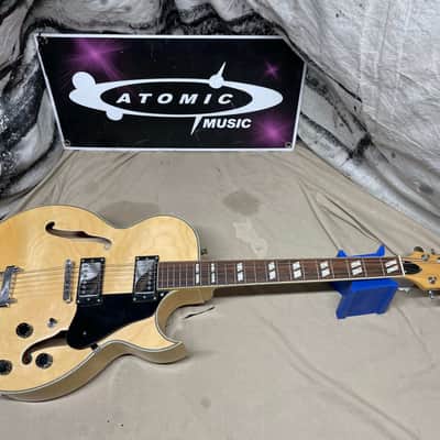 Glen Burton GE775-NT Chicago Hollowbody Archtop Jazz Box Guitar Natural image 1