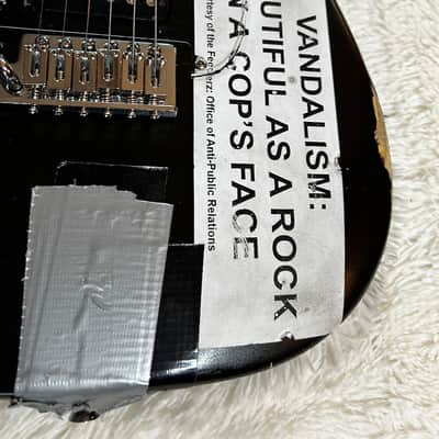 Kurt Cobain Vandalism Strat - Left Handed Custom Built Replica With Hard Shell Case image 10