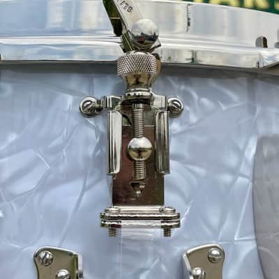 Slingerland Gene Krupa Limited Edition Radio King 6.5x14 Solid Maple Snare Drum White Marine Pearl image 14