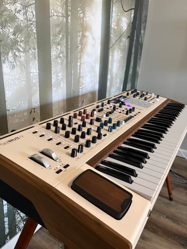 Arturia PolyBrute 12 61-Key Synthesizer 2024 - Present - White with Wood Sides image 1