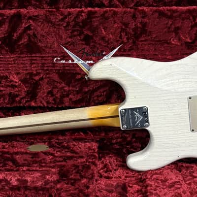 Fender Custom Shop Limited Edition '55 Dual-Mag Stratocaster 2019 Ash Body Trans White Relic image 3