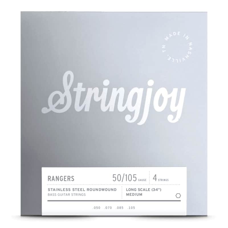 Stringjoy 50-105 Long Scale 4 String Medium Gauge Rangers - Stainless Steel Bass Guitar Strings-SJ-RA50105LS image 1