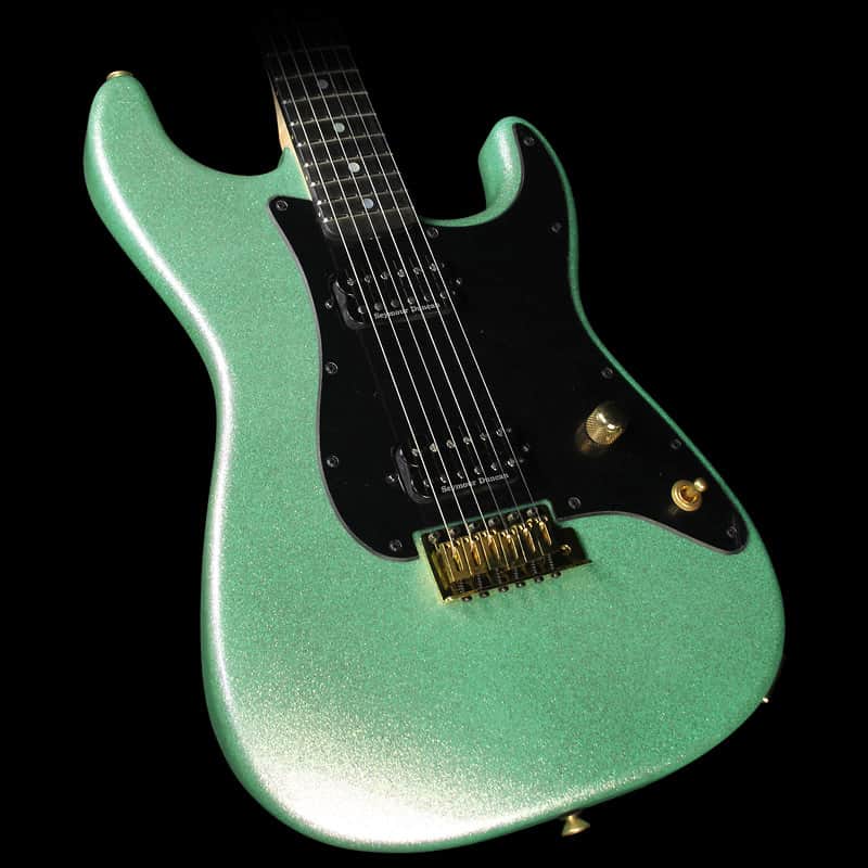 Used Charvel Custom Shop Nitro San Dimas Electric Guitar Seafoam Sparkle with Platinum Overspray image 1
