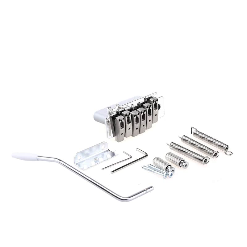Wilkinson 52.5mm(2-1/16 inch) Individual Saddle Full Block ST Guitar Tremolo Bridge 2-Point Chrome image 1