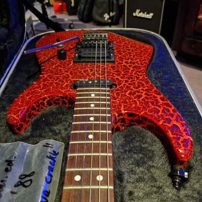 RARE 1988 Jackson USA Custom Shop Limited Edition Lava Crackle American Super Strat Pre-Fender Signed Guitar image 23