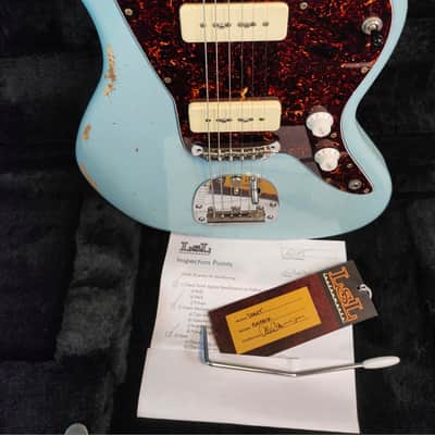 LsL Instruments Placerita, JM Style Offset Ash Body, 5A Maple Neck w/Rosewood FB, Sonic Blue, HSC image 2