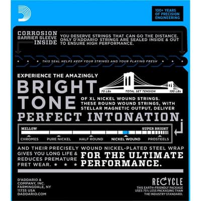 D'Addario EXL120 Super Light Nickel Wound Electric Guitar Strings 9-42 image 2