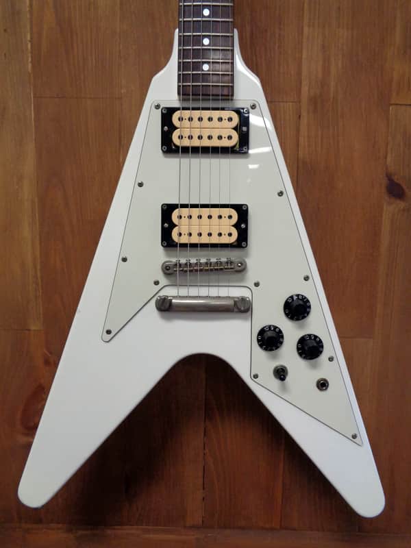 1980 Greco FV600 Flying V Electric Guitar - White - Free shipping
