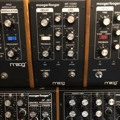 Moog Mooger Fooger 102 Ring Mod, 104m Delay, and 108m Chorus w/ rack image 1