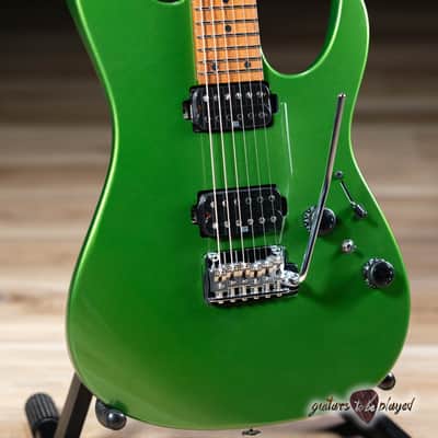 Ibanez AZ2402 Prestige HH Roasted Maple Neck w/ Case – Apple Green Metallic image 3