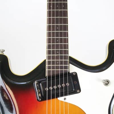RARE 1966-1967 Vintage Mosrite Combo Sunburst Rosewood Fingerboard USA 1960s Original Bakersfield Era Semie Moseley period image 4