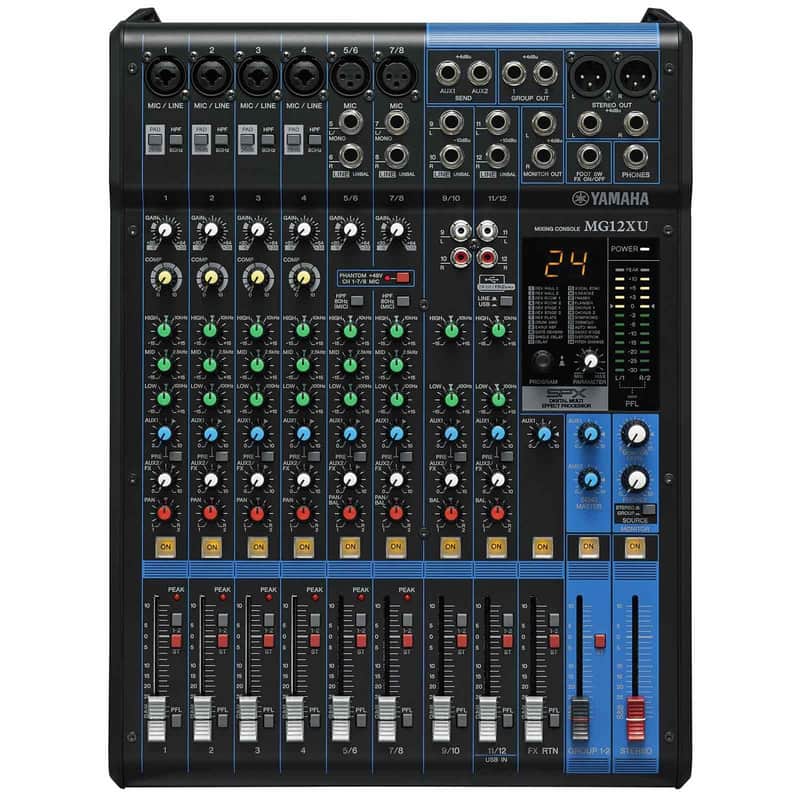 Yamaha MG12XU 12-Channel 6-Mic Input Four Bus Mixer with Effects & USB image 1