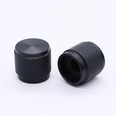 4pcs Black Guitar Knobs Aluminum Alloy Potentiometer Control Knob Volume Audio Electric Guitar Bass Knob Screw Type 17 x 16mm (d*h) KNOB-04-BK image 3