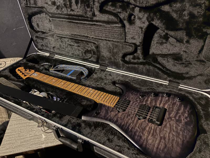 Ernie Ball Music Man John Petrucci Signature JP15-6 2020 - 2021 - Trans Black Burst Quilt image 1