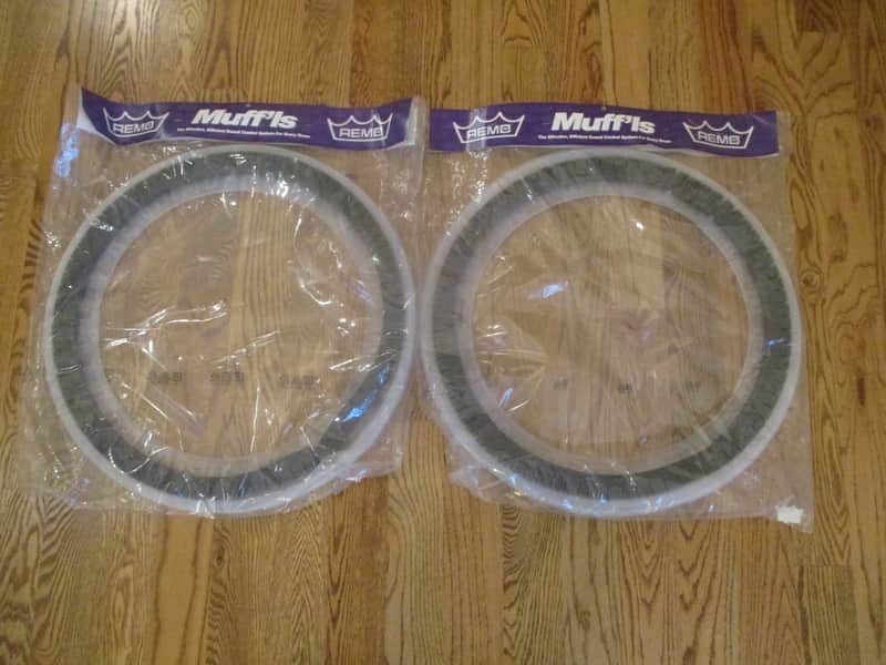 Remo (2) Muffl's 22 Inch Bass Drum Muffling Rings, For Drum Tone Control - In Packaging Never Used! image 1
