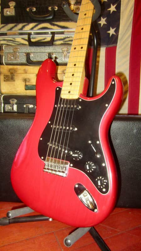 1979 Fender Stratocaster Hardtail Trans Red image 1