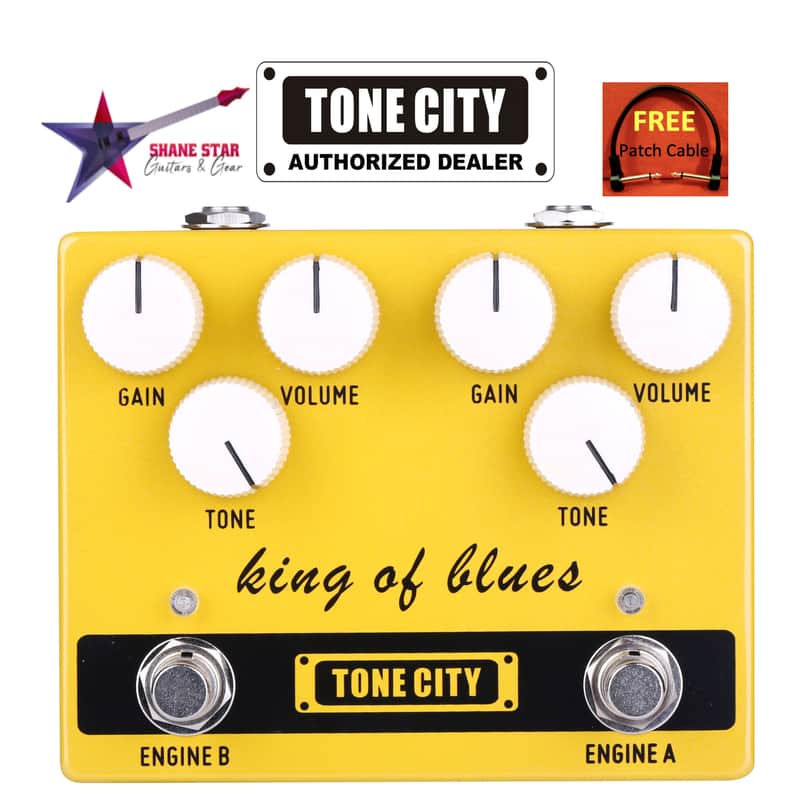 Tone City King of Blues V2 👑2 Channels Can Be Used Independently Or Combined. Channel A Warm, Transparent With Accentuated mids, Channel B Is Fat, Smooth With Dynamic Bass & Less Mids image 1