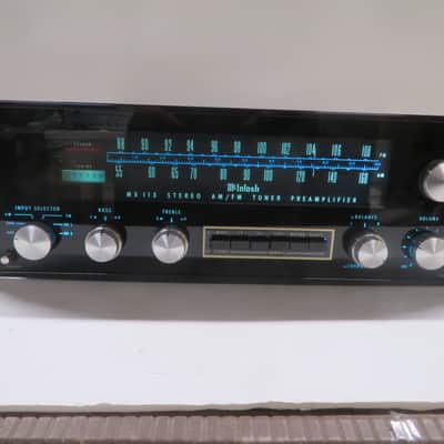 McIntosh MX113 Preamplifier with Tuner early 1970's - black and glass image 1