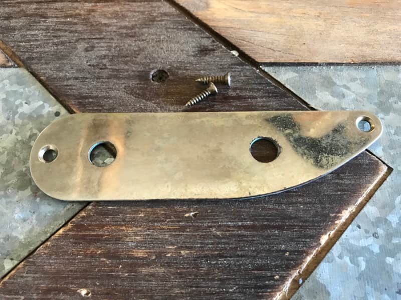 Real Life Relics Fender® Aged Chrome 51 Precision P Bass® Control Plate 0035332000    [P2] image 1