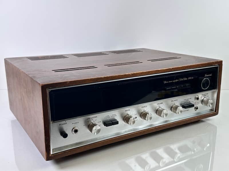 Sansui 5000A AM/FM Tuner Amplifier w/ Wood Cabinet | Reverb