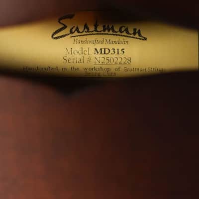 Eastman MD315 F-Style Hand-Carved Mandolin #2228 image 5