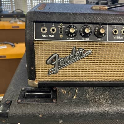 Fender Bandmaster 40-Watt 2-Channel Guitar Amp Head 1963 - 1967 - Black Panel image 3
