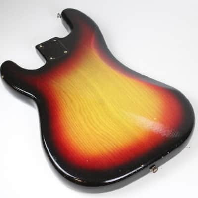 1978 Fender Precision Bass BODY Sunburst ASH Super CLEAN USA 4-Bolt Lightweight 5.2 lbs PBass 1970's Vintage image 4