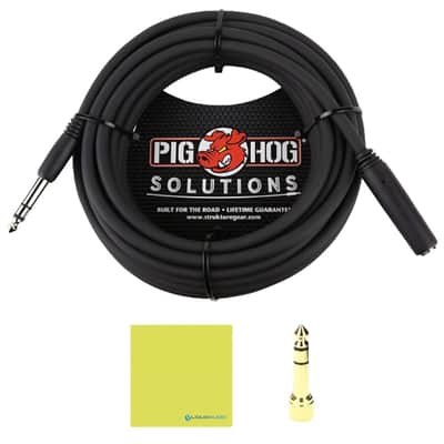 Mint Liquid Audio Senn heiser HD 300 PROtect Professional Closed-back Audio Headphones, Black Bundle w/Pig Hog PHX14-25 1/4" Headphone Extension Cable Polishing Cloth image 2