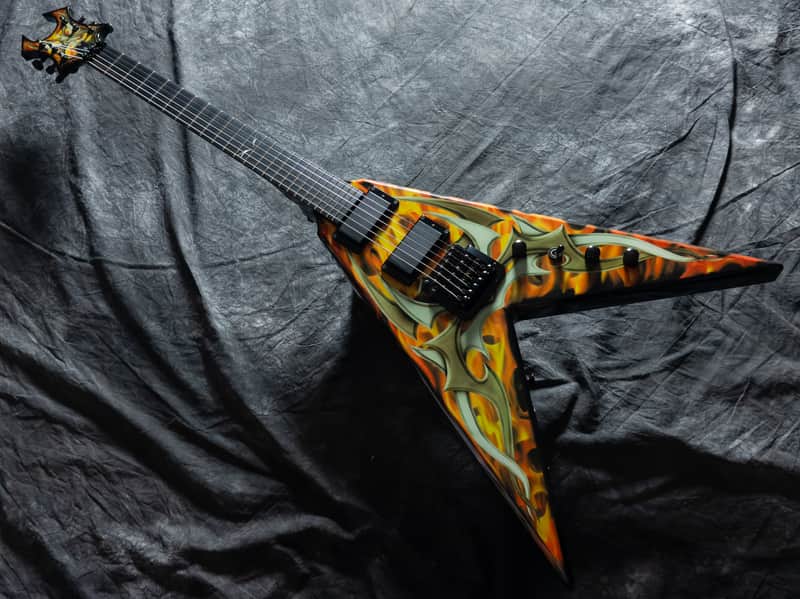 B.C. Rich Kerry King KKV Flying V - Tribal Flames - VERY GOOD condition image 1