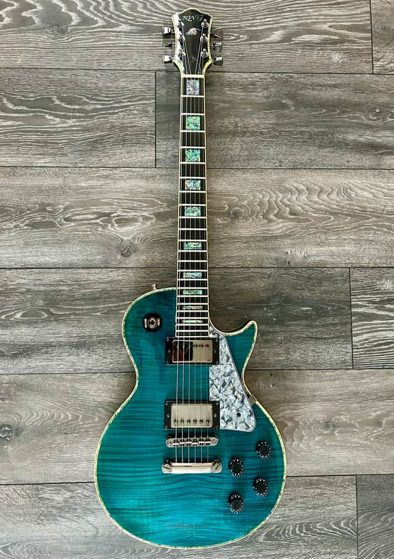 Raven West Guitar RWG Les Paul Custom 2013 - Sea Blue | Reverb Canada