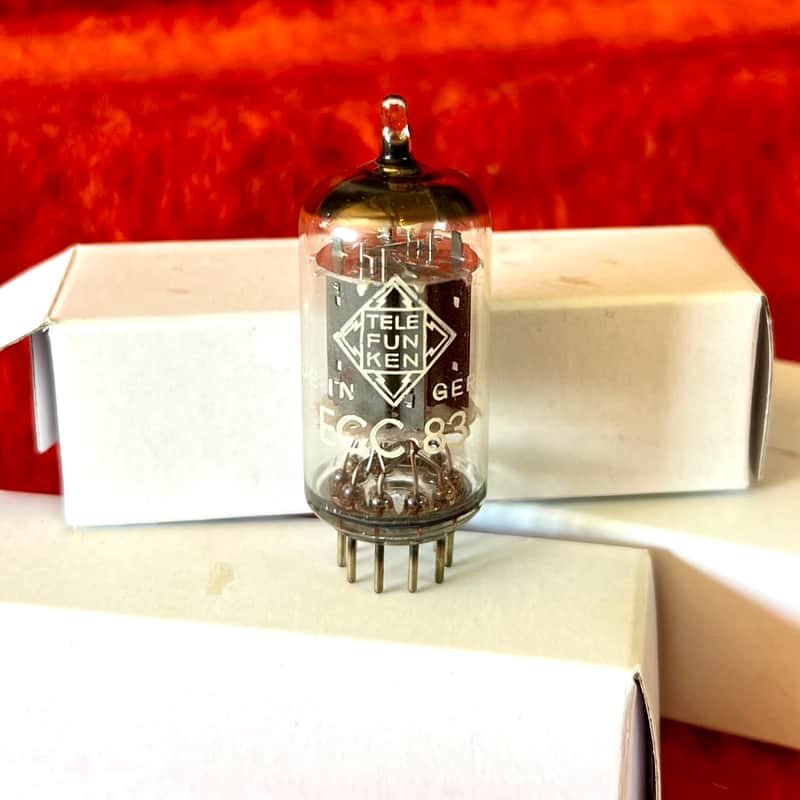 NOS Telefunken ECC83 12AX7 preamplifier tube c 1960 - Diamond original vintage w Germany valve image 1