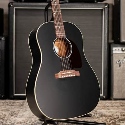 Gibson J-45 Special Dreadnought Acoustic Guitar - Ebony Satin with Gig Bag image 14