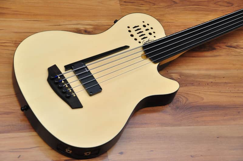 Godin A5 Ultra  Fretless A/E Natural image 1